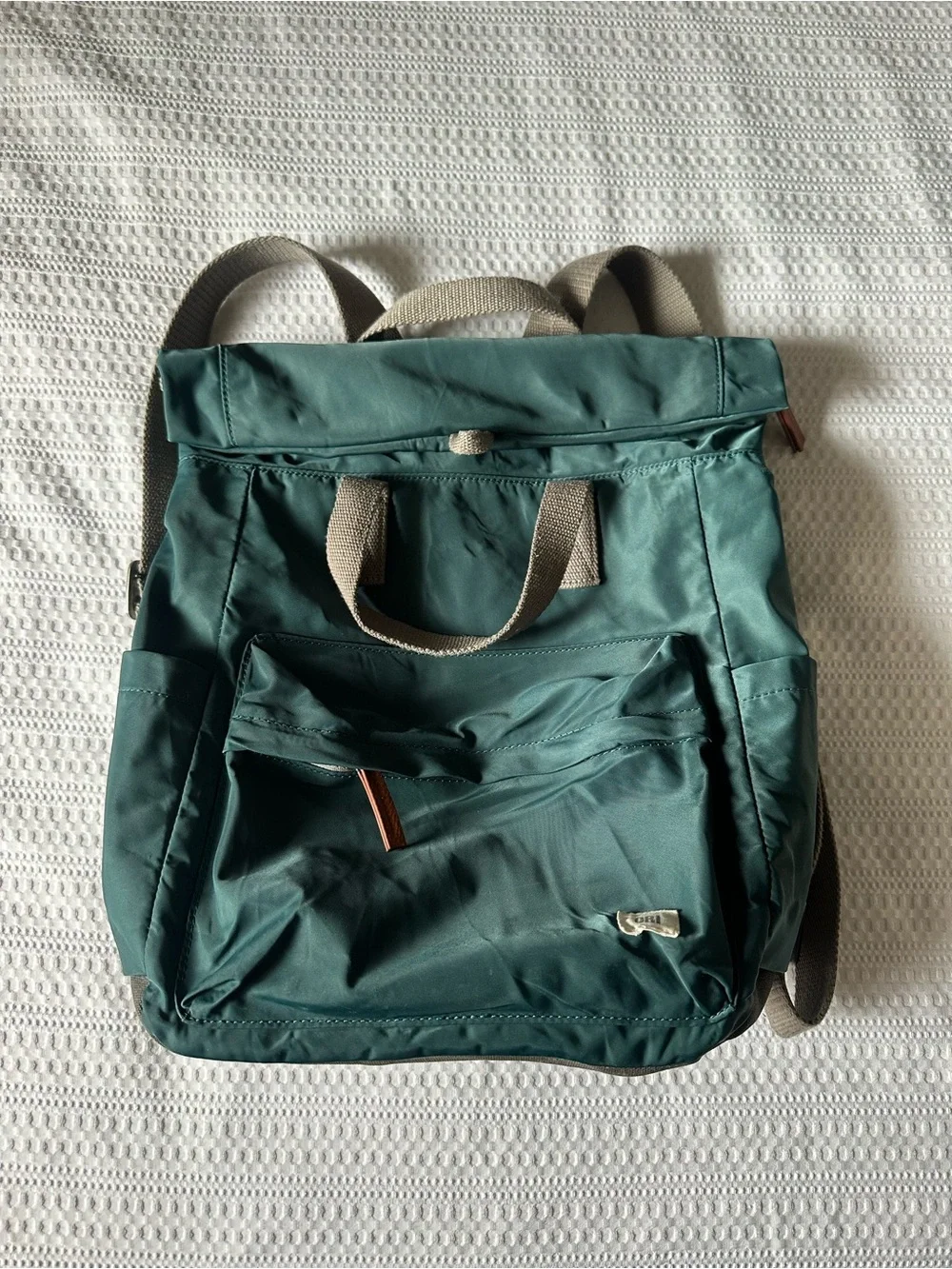ORI London Bantry B Medium Backpack Teal Green Water Repellent Nylon 15L